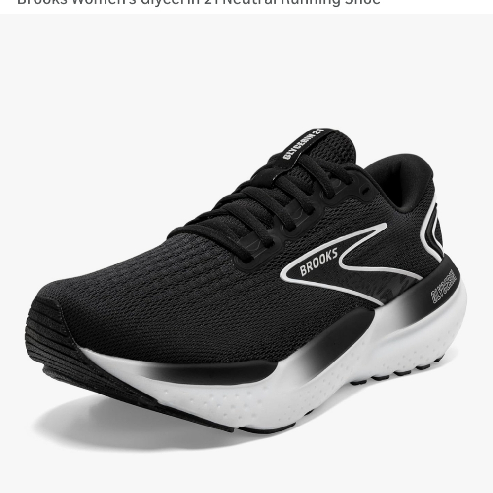 Brooks Jet Black Athletic Sneakers